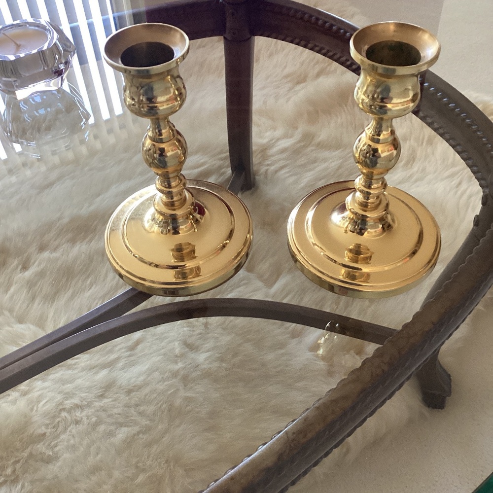Pair of Baldwin Brass Candlesticks